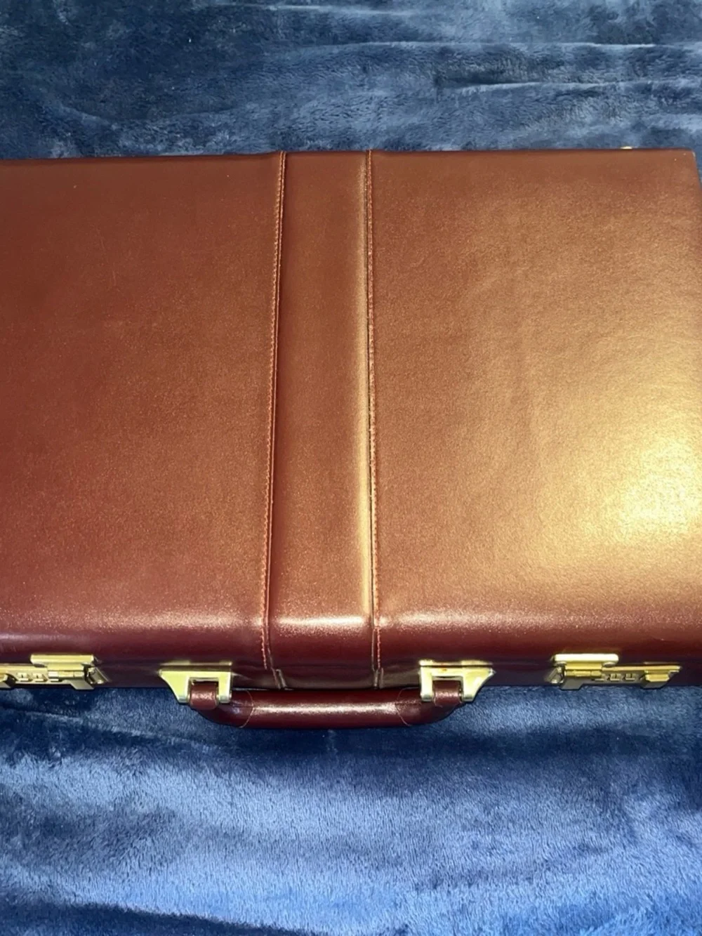 Men's Classic Leather Briefcase - Brown